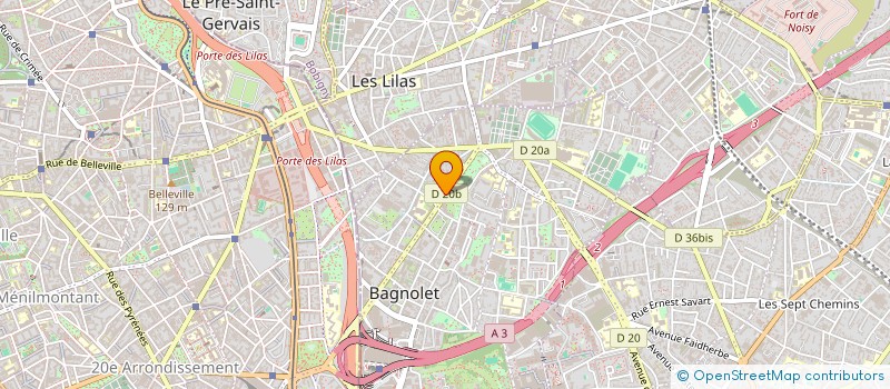localisation de l'entreprise SCI DU 143 A 145 AVENUE GAMBETTA  BAGNOLET