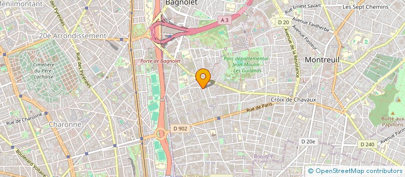 localisation de l'entreprise SCI DU 144  BAGNOLET