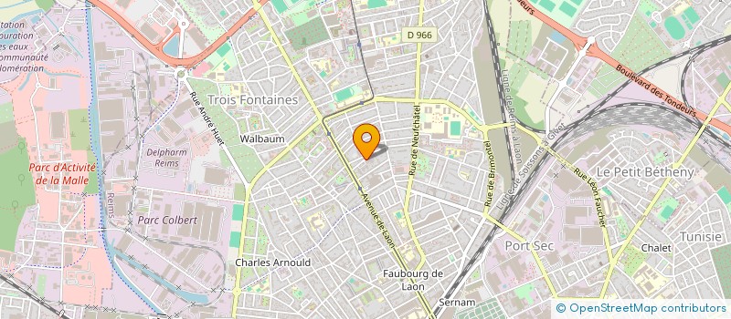 localisation de l'entreprise SCI  DU 14B RUE JEAN JAURES  REIMS