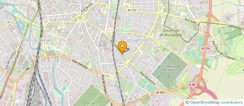 localisation de l'entreprise SCI DU 153 RUE D'AUXONNE à DIJON