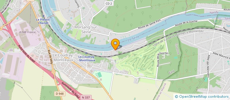 localisation de l'entreprise SCI DU 154  LE COUDRAY-MONTCEAUX