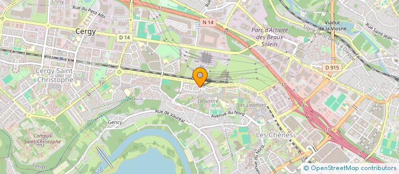 localisation de l'entreprise SCI DU 155 R DE BELLEVUE  CERGY
