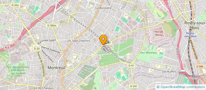 localisation de l'entreprise SCI DU 155 RUE DE ROSNY à MONTREUIL