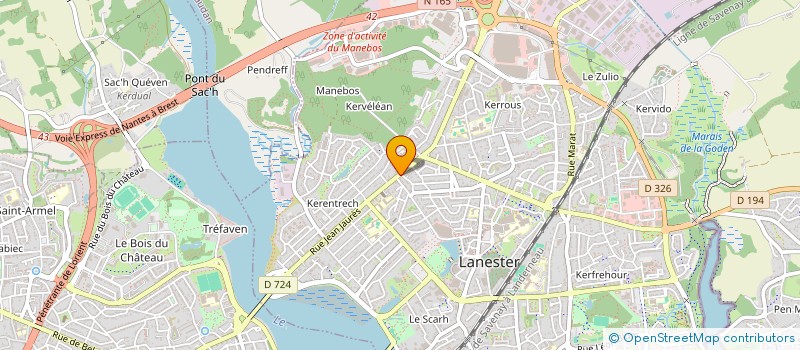 localisation de l'entreprise SCI DU 158 RUE JEAN JAURES  LANESTER