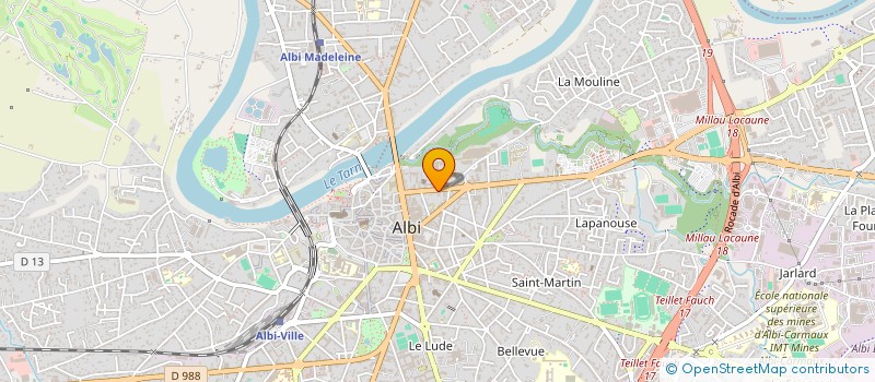 localisation de l'entreprise SCI DU 16 LICES POMPIDOU à ALBI