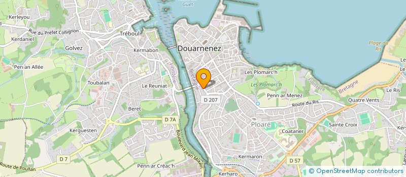 localisation de l'entreprise SCI DU 16 RUE LOUIS PASTEUR  DOUARNENEZ