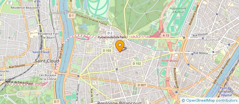 localisation de l'entreprise SCI DU 16 RUE VAUTHIER  BOULOGNE-BILLANCOURT