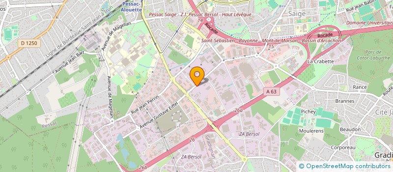 localisation de l'entreprise SCI DU 17 AVENUE GUSTAVE EIFFEL  PESSAC