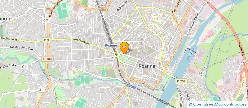 localisation de l'entreprise SCI DU 17 QUAI COMMANDANT LHERMINIER  ROANNE