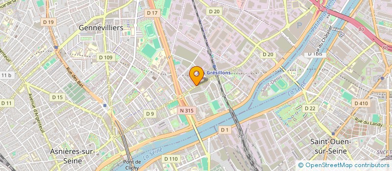 localisation de l'entreprise SCI DU 171 AVENUE DES GRESILLONS à GENNEVILLIERS