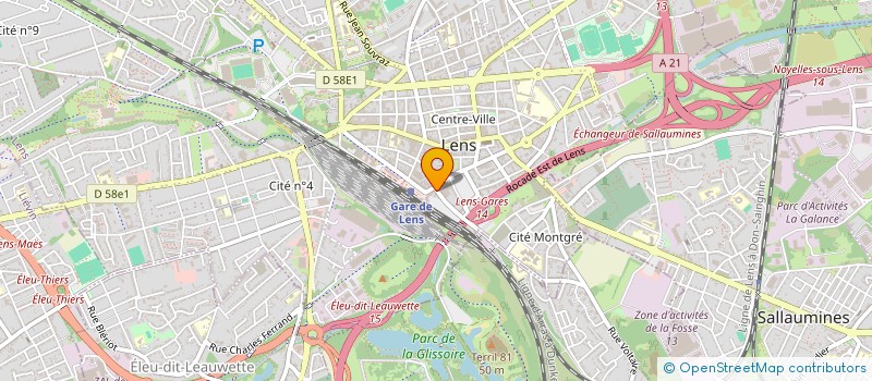 localisation de l'entreprise SCI DU 18  LENS