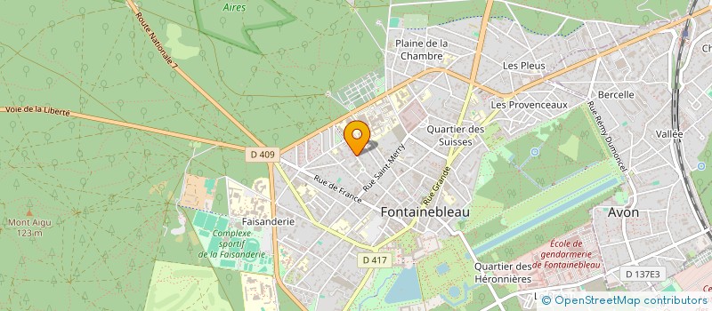 localisation de l'entreprise SCI DU 18 RUE GRANDE à FONTAINEBLEAU