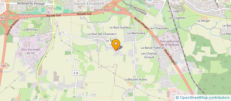 localisation de l'entreprise SCI DU 18 SQUARE DE LA RANCE  CHANTEPIE