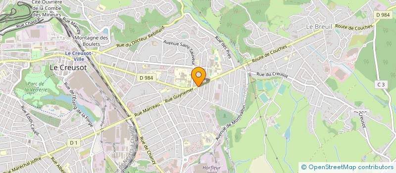localisation de l'entreprise SCI DU 182 ET 184 RUE MARECHAL FOCH à LE CREUSOT