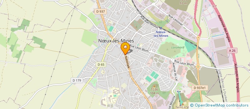 localisation de l'entreprise SCI DU 192  NOEUX LES MINES