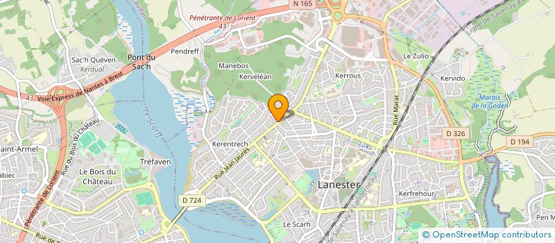 localisation de l'entreprise SCI DU 197 RUE JEAN JAURES  LANESTER