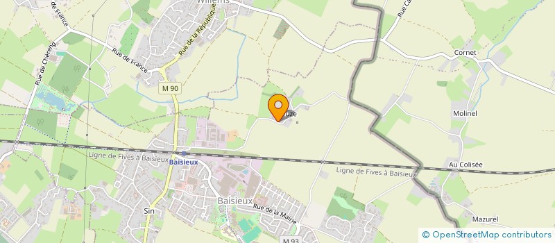 localisation de l'entreprise SCI DU 2 BIS RUE DE BREUZE  BAISIEUX