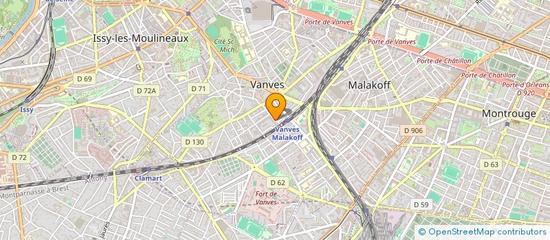 localisation de l'entreprise SCI DU 2 R ARMAND MOISANT  VANVES