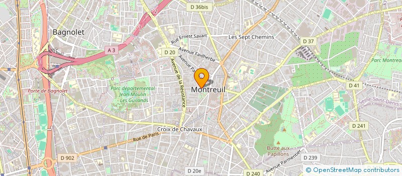 localisation de l'entreprise SCI  DU 2 RUE RABELAIS  MONTREUIL