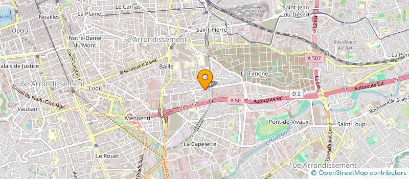 localisation de l'entreprise SCI DU 20 BD PEBRE à MARSEILLE 10
