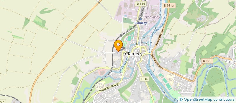 localisation de l'entreprise SCI DU 20 DE LA RUE DES RECOLLETS à CLAMECY