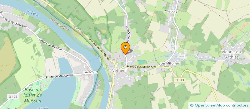 localisation de l'entreprise SCI DU 20 ROUTE DES CRETES  VETHEUIL