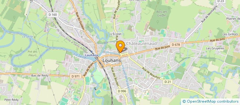 localisation de l'entreprise SCI DU 20 RUE DE L'ECOTET à LOUHANS
