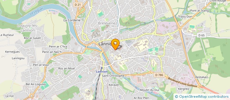 localisation de l'entreprise SCI DU 20 RUE J. SAVIDAN  LANNION