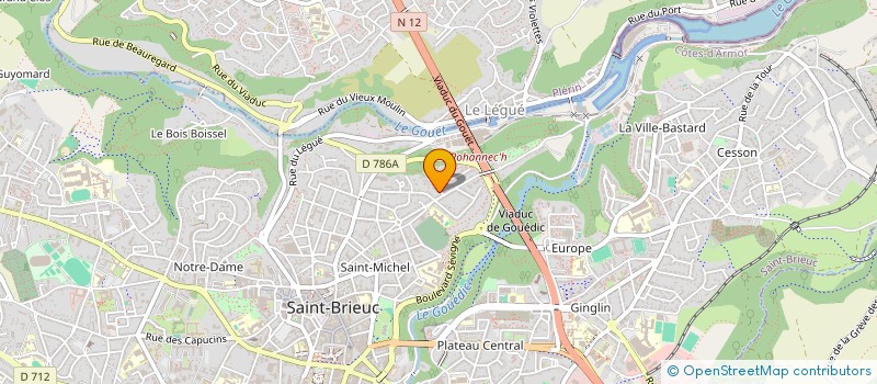 localisation de l'entreprise SCI DU 20 RUE ST GOUENO à SAINT-BRIEUC