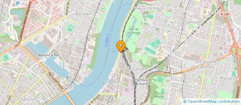 localisation de l'entreprise SCI DU 209 QUAI DE BRAZZA  BORDEAUX