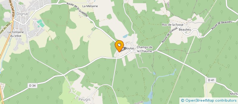 localisation de l'entreprise SCI DU 21 BIS RUE DU BAS D'ANVILLE  DIGNAC