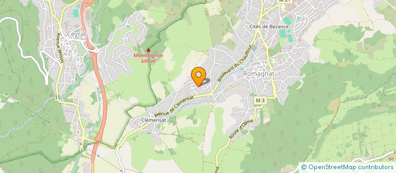 localisation de l'entreprise SCI DU 21 RUE DELARBRE  ROMAGNAT