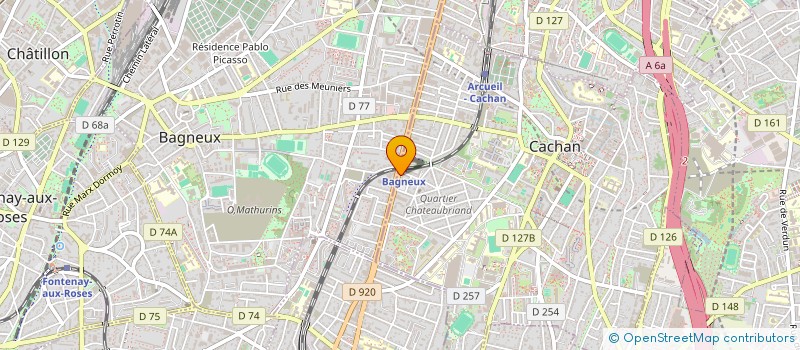 localisation de l'entreprise SCI DU 216 218 AV ARISTIDE BRIAND 92 BAG à CACHAN