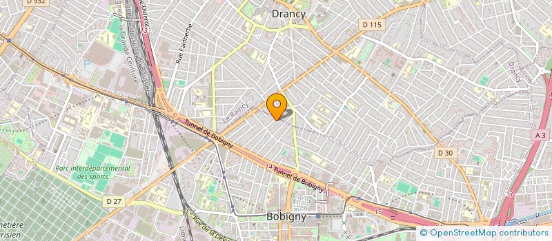 localisation de l'entreprise SCI DU 22 AV DE BELLEVILLE  BOBIGNY