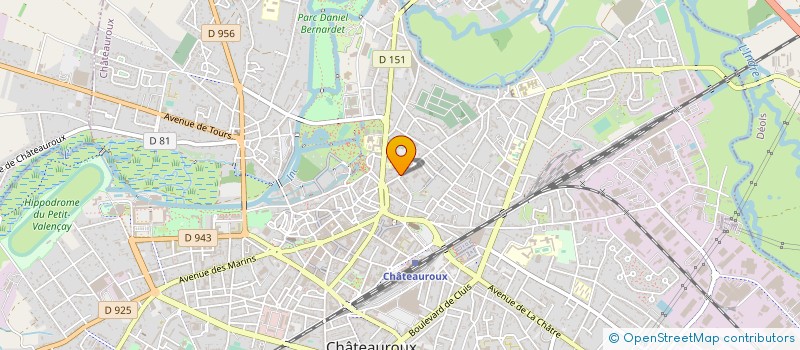localisation de l'entreprise SCI DU 22 AVENUE DE PARIS à CHATEAUROUX