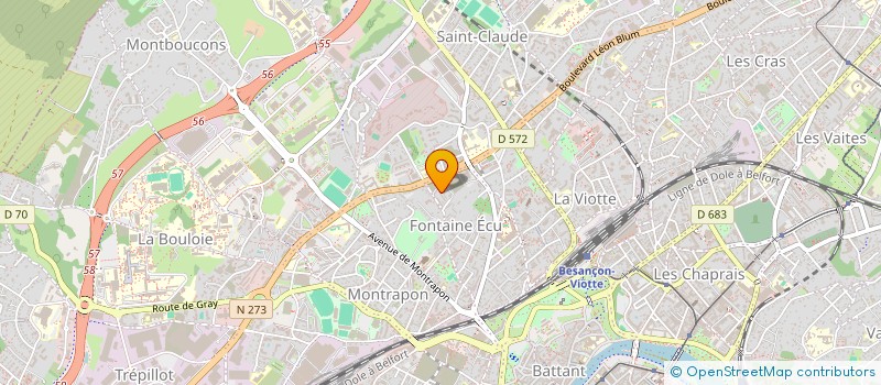 localisation de l'entreprise SCI DU 22 F RUE DE FONTAINE ECU  BESANCON