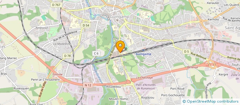 localisation de l'entreprise SCI DU 22 ROUTE DE CORLAY  GUINGAMP