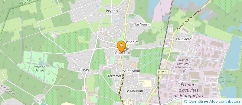localisation de l'entreprise SCI DU 222 AV DU GENERAL GAULLE à BLANQUEFORT