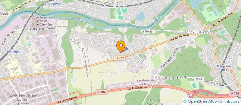 localisation de l'entreprise SCI DU 222 CHAUSSEE JULES CESAR  MERY-SUR-OISE