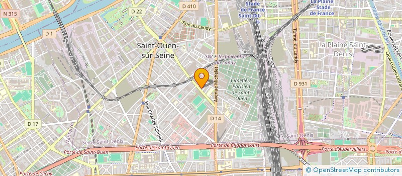 localisation de l'entreprise SCI DU 245 RUE SAINT MARTIN à SAINT-OUEN-SUR-SEINE