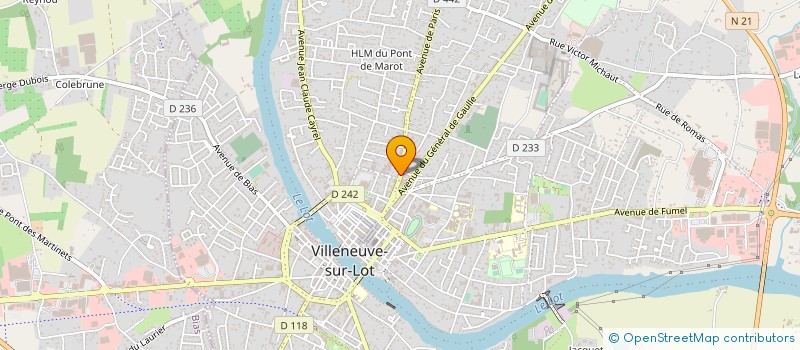 localisation de l'entreprise SCI DU 25 AV MAL DE LATTRE DE TASSIGNY  VILLENEUVE-SUR-LOT