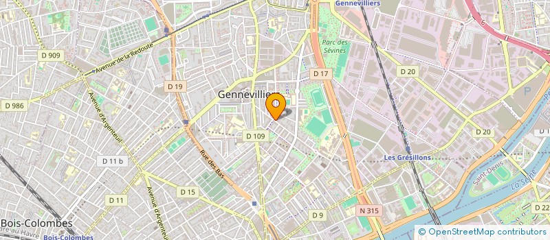 localisation de l'entreprise SCI DU 25 AVENUE CHANDON à GENNEVILLIERS