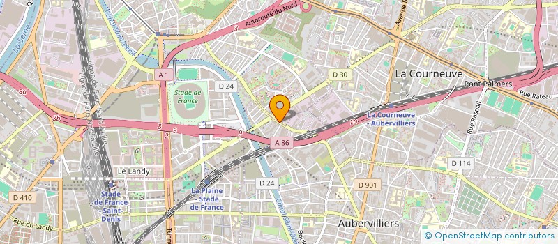 localisation de l'entreprise SCI DU 25 CHEMIN D'AUBERVILLIERS à SAINT-DENIS