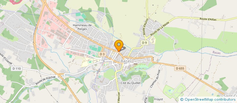 localisation de l'entreprise SCI DU 25 COURS GAMBETTA  BAZAS