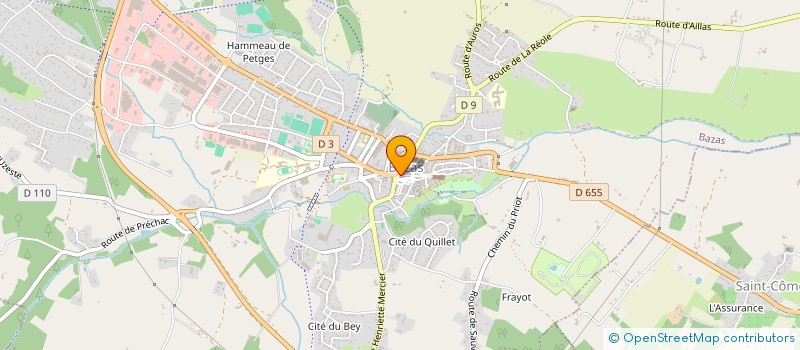 localisation de l'entreprise SCI DU 25 RUE FONDESPAN  BAZAS