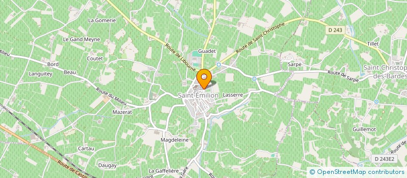 localisation de l'entreprise SCI DU 25 RUE GUADET  SAINT-EMILION