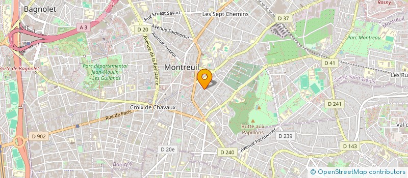 localisation de l'entreprise SCI DU 28B RUE GASTON LAURIAU à MONTREUIL