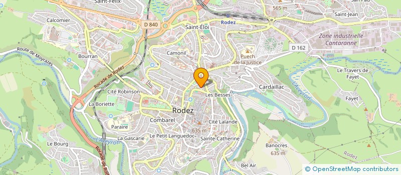 localisation de l'entreprise SCI DU 2BIS RUE BONNEFE  RODEZ