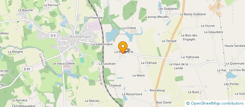 localisation de l'entreprise SCI DU 3 LA VILLE HODIA  BONNEMAIN