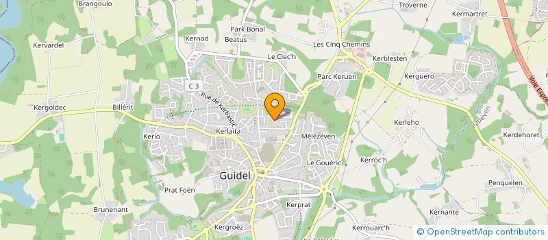 localisation de l'entreprise SCI DU 3 RUE DE BROCELIANDE  GUIDEL